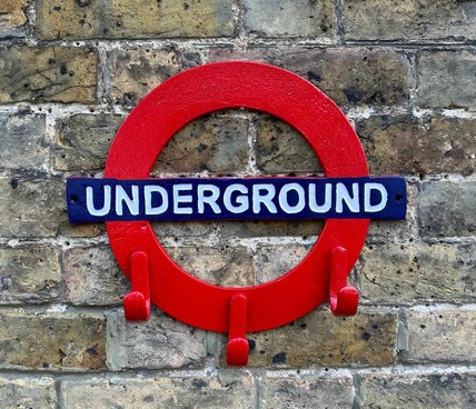 undergound sign coat rack